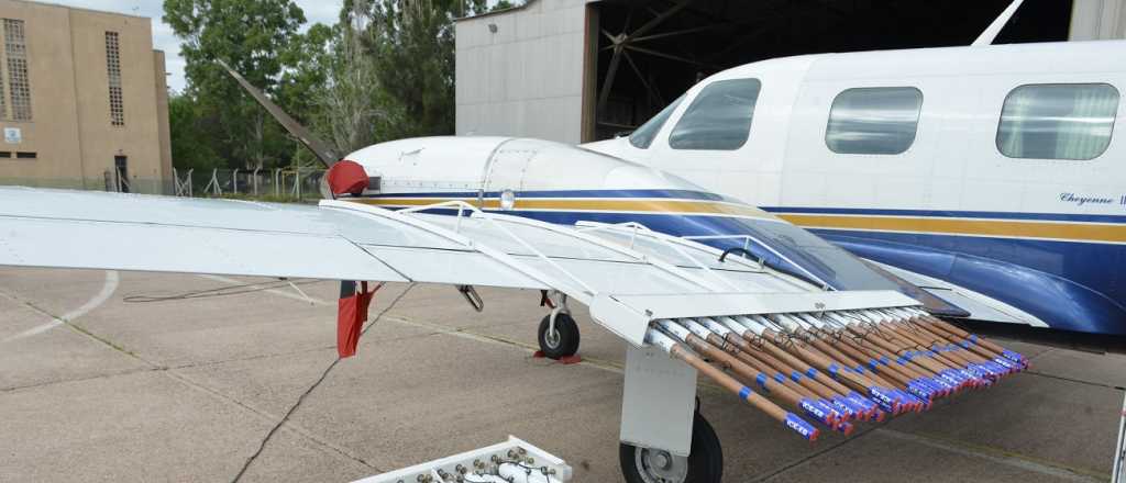 Cuatro aviones trataron de reducir el tamaño del granizo en el Sur