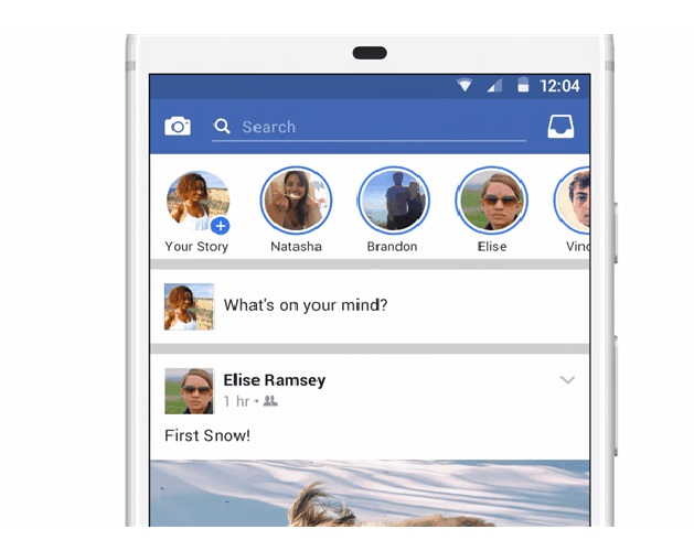 Ahora Facebook también tiene la función "historias