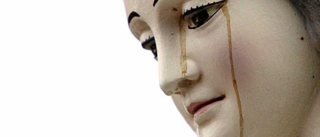 Apareció otra Virgen que llora sangre