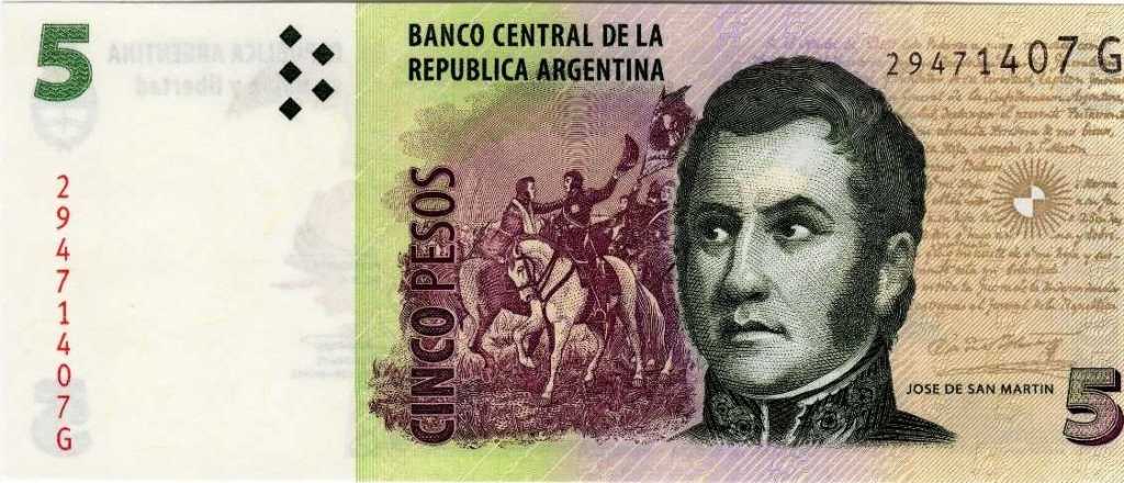 Comienzan el canje de los billetes de $5 en los bancos 