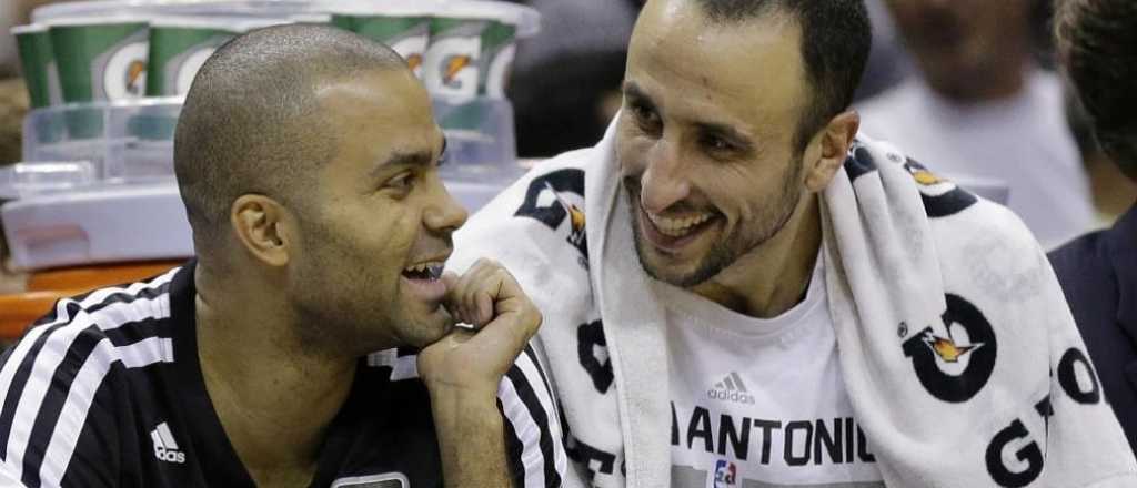 Los Spurs retiraron la camiseta 9 de Tony Parker, "socio" de Ginóbili