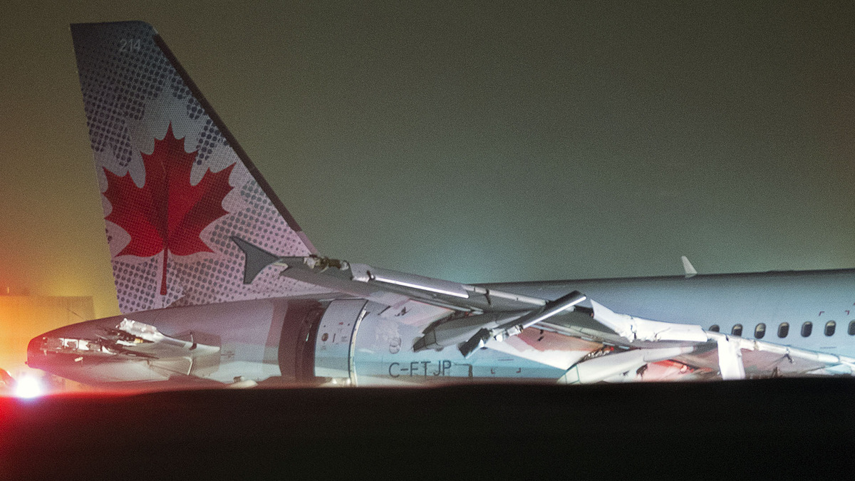 Así quedó el avión de Air Canada que despistó en la madrugada Mendoza