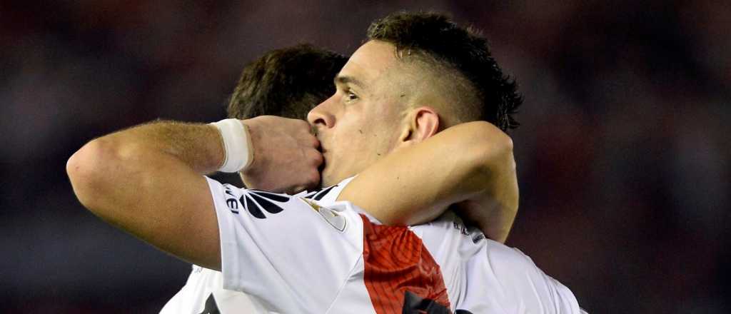 Video: un delantero de River elogió a un ídolo de Boca