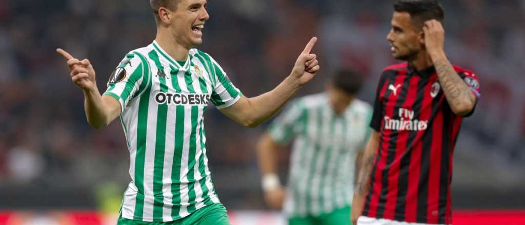 Europa League: con un golazo de Lo Celso, Betis superó al Milan de Higuaín