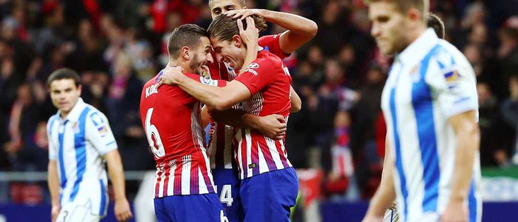 El equipo de Simeone ganó y llegó a la cima de la tabla en España