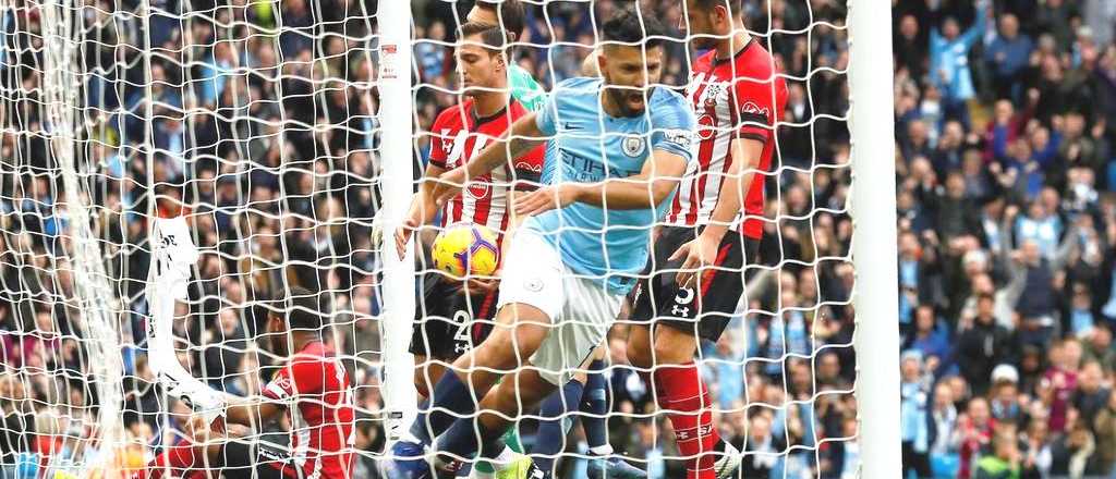 El Kun Agüero volvió al gol y gritó su 150° tanto en Inglaterra