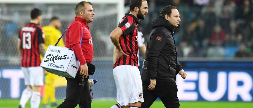 Higuaín se lesionó y podría perderse el resto del año