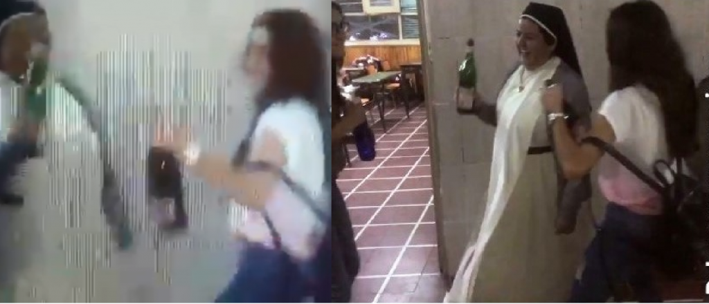 Polémico video de una monja, alumnas y botellas en una escuela de Tunuyán