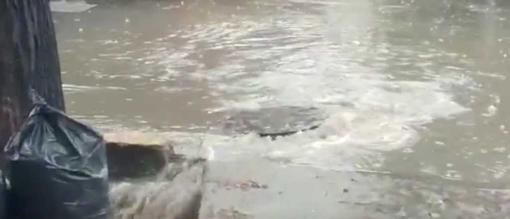 Tras la lluvia, desborde cloacal en pleno centro mendocino