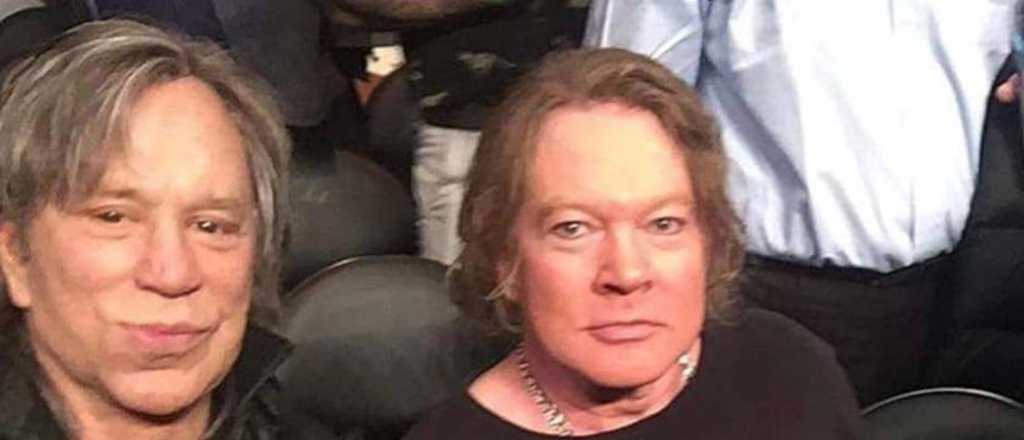 Los memes de la sorprendente foto de Mickey Rourke y Axl Rose