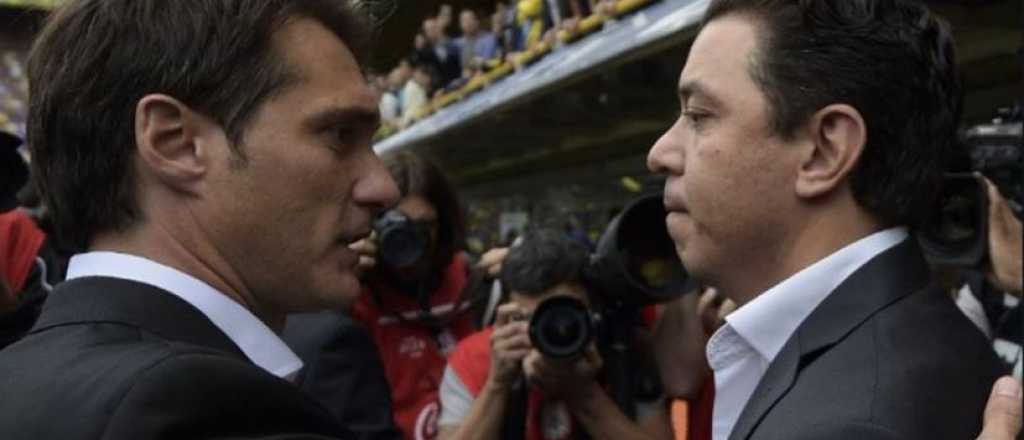 El técnico de River observó la Superfinal en un pequeño palco