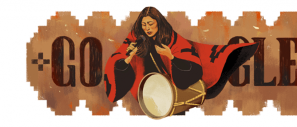 Google homenajeó a Mercedes Sosa como aniversario de su primer Cosquín