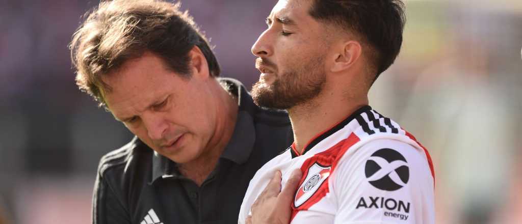 Un jugador de River se fracturó la clavícula apenas empezó el partido