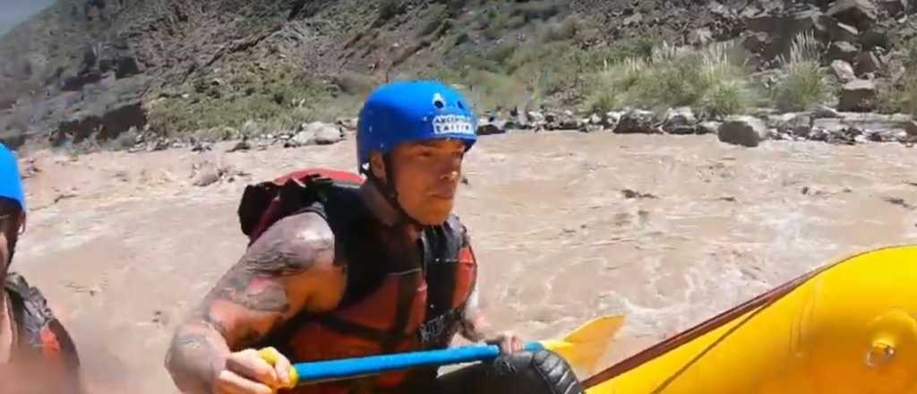 Video: la aventura de un turista haciendo rafting en Mendoza