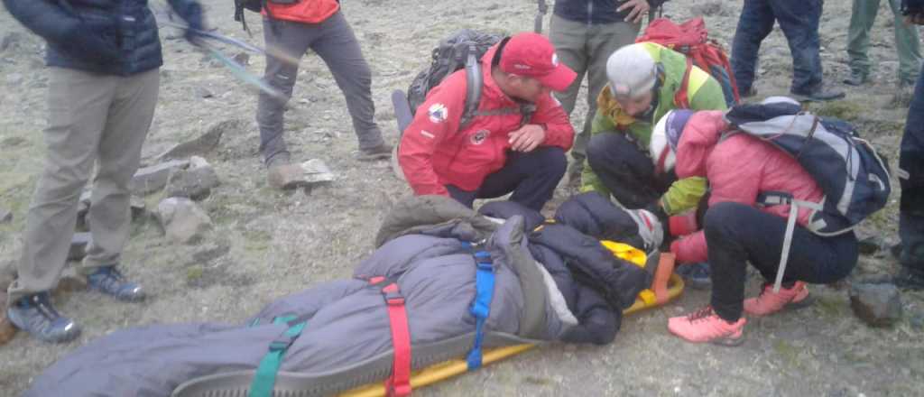 Rescataron a un andinista herido en Vallecitos