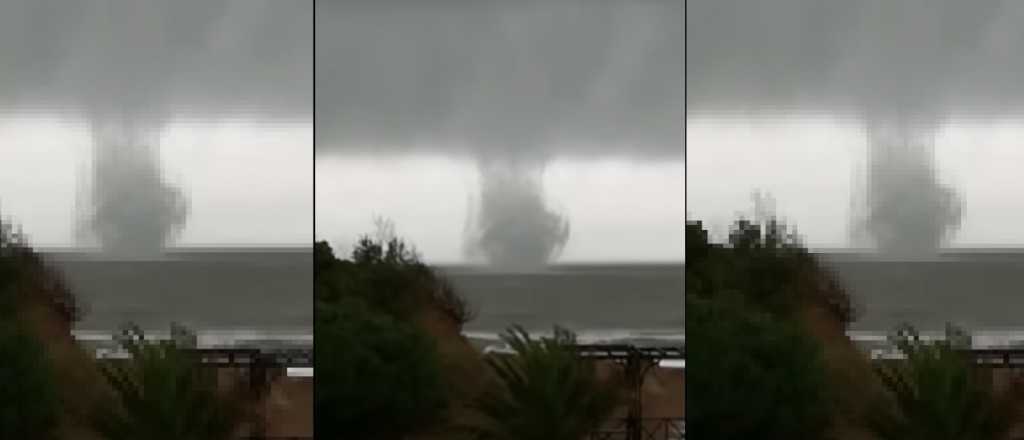 Video: una tromba marina sorprendió a Mar del Tuyú