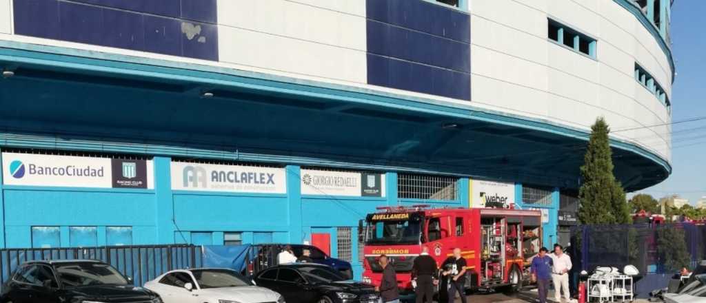 Se incendió el estadio de Racing mientras el plantel entrenaba