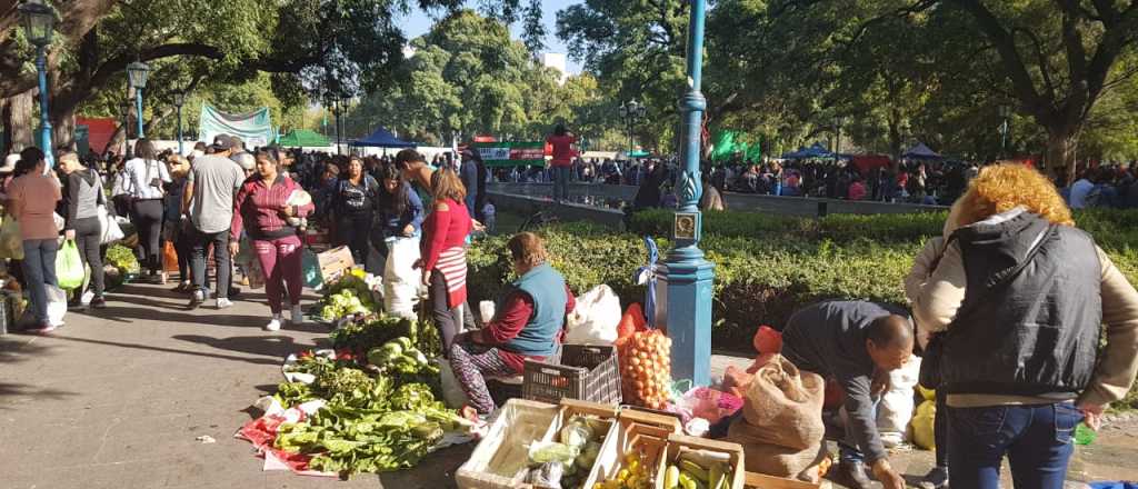 Verdurazo en la Plaza Independencia: verduras a $20 el kilo