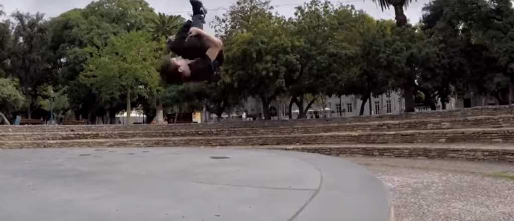 Video: haciendo parkour en las plazas de Mendoza