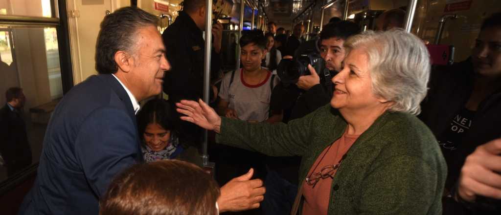 Cornejo en el tren de la campaña 