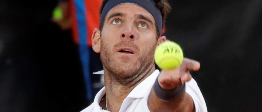 Del Potro volvió a practicar en una cancha tras la grave lesión que sufrió