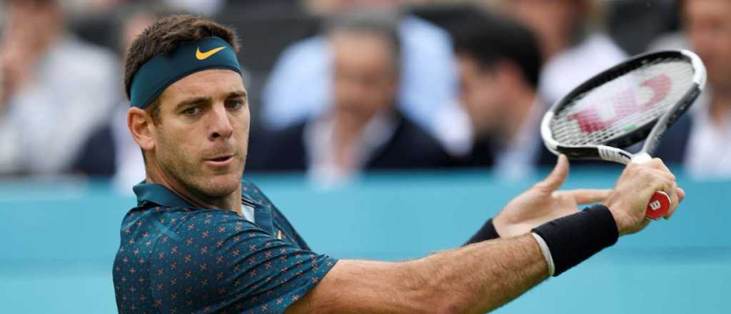 Del Potro se retiró del torneo de Queens por problemas en su rodilla