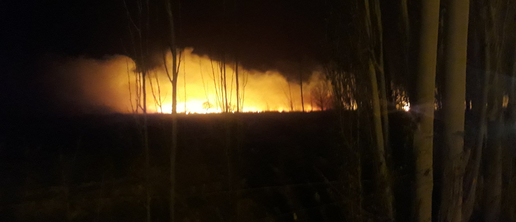 Hay más de 40 focos de incendio en Tunuyán 