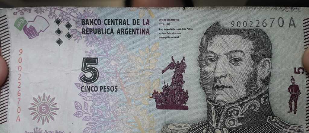 El billete de $5 saldrá de circulación en febrero de 2020