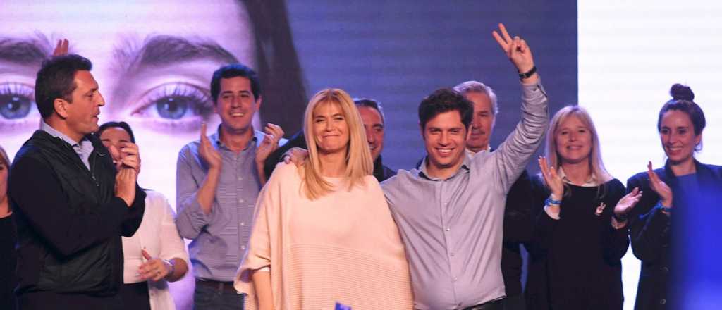 Máximo, Massa y Kicillof celebraron el contundente triunfo en las PASO