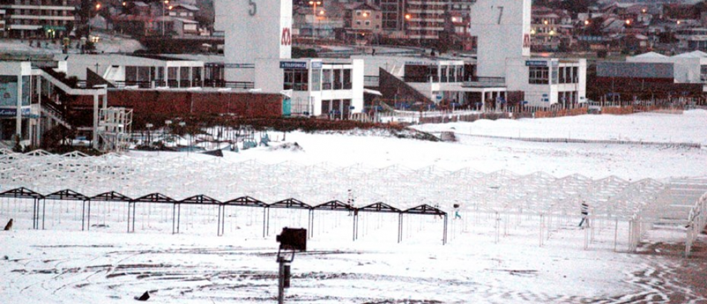 Nevó en Mar del Plata 