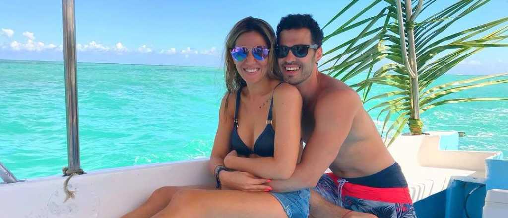 Jimena Barón y Mauro Caiazza "se mojaron" mientras se besaban