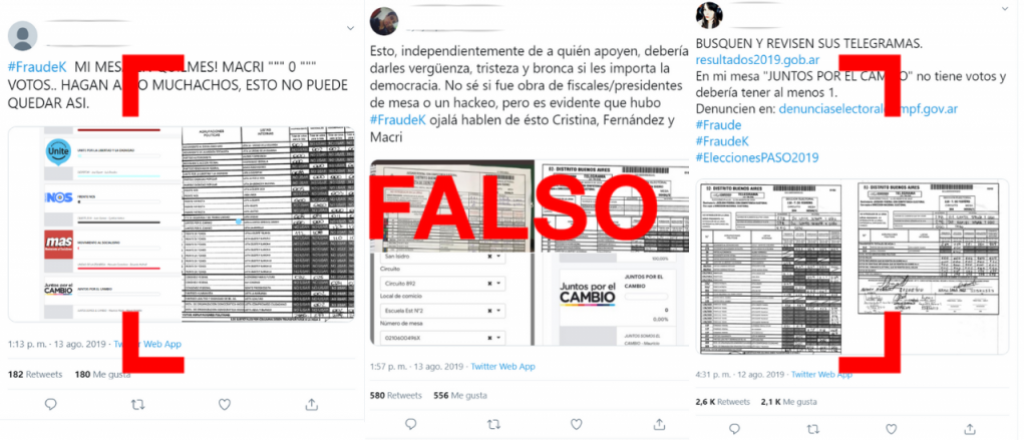Los telegramas con errores no implican que haya habido fraude electoral