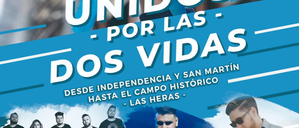 Este sábado marcharán en Las Heras "unidos por las dos vidas"