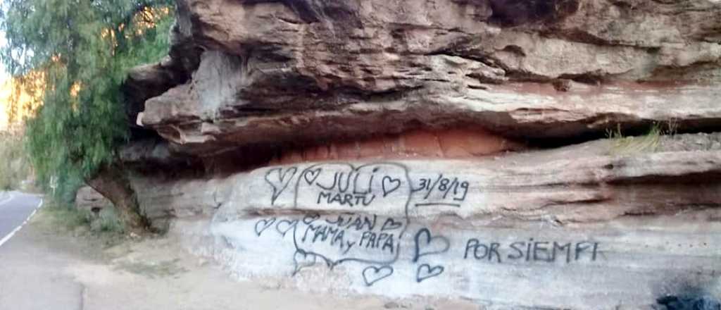 Un año después, volvieron a vandalizar el mismo cerro en Valle Grande