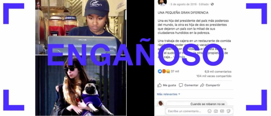 Florencia Kirchner y Sasha Obama: verdades y falsedades del posteo viral que las compara