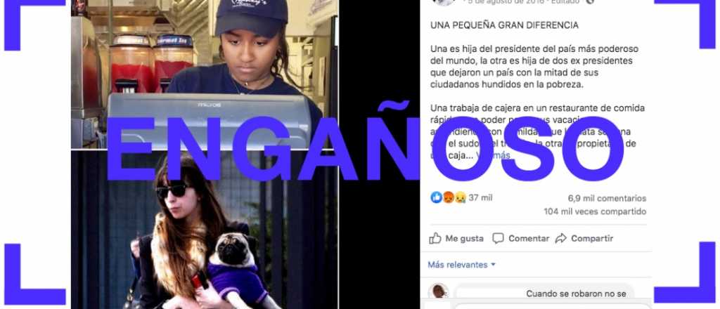 Florencia Kirchner y Sasha Obama: verdades y falsedades del posteo viral que las compara