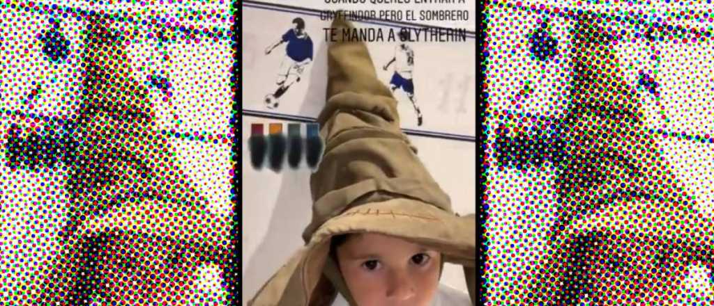 Mateo Messi se enojó con el Sombrero Seleccionador de Harry Potter