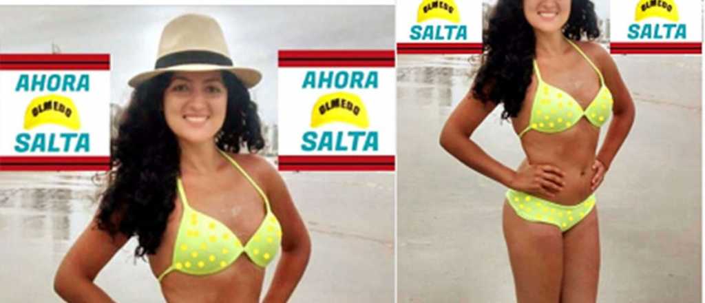 Una concejal salteña sorteó bombachas y saludó a estudiantes en bikini