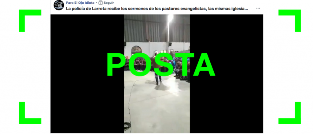 Es verdadero el video de un pastor evangélico dando una charla para los cadetes de la Policía de la Ciudad