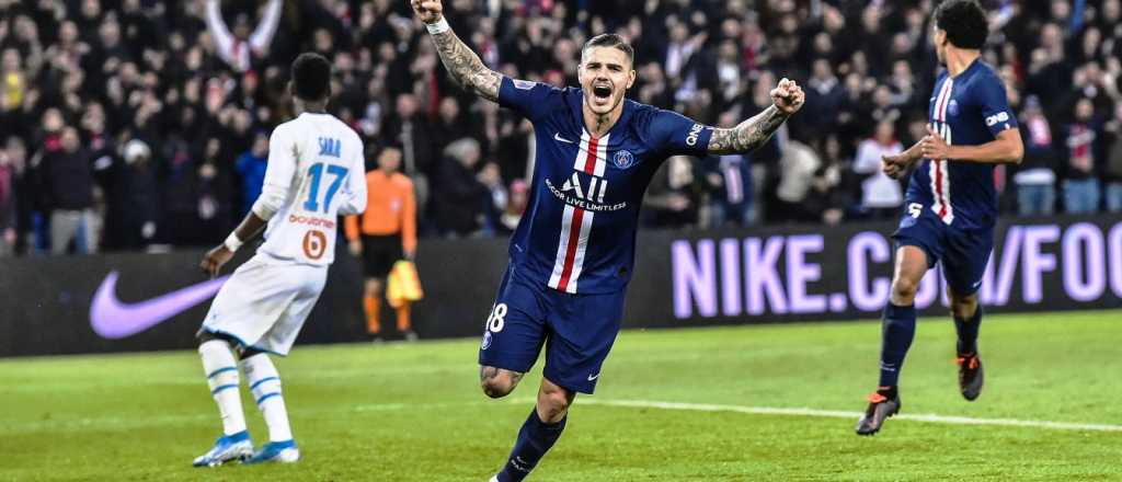 PSG aplastó a Olympique de Marsella e Icardi metió dos goles