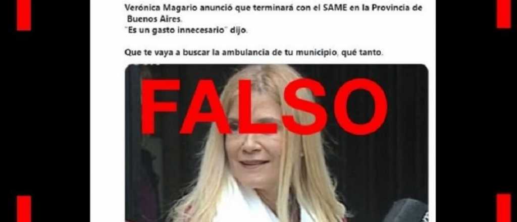 Es falso que Magario dijo que terminará con el SAME en la Provincia porque es "un gasto innecesario"