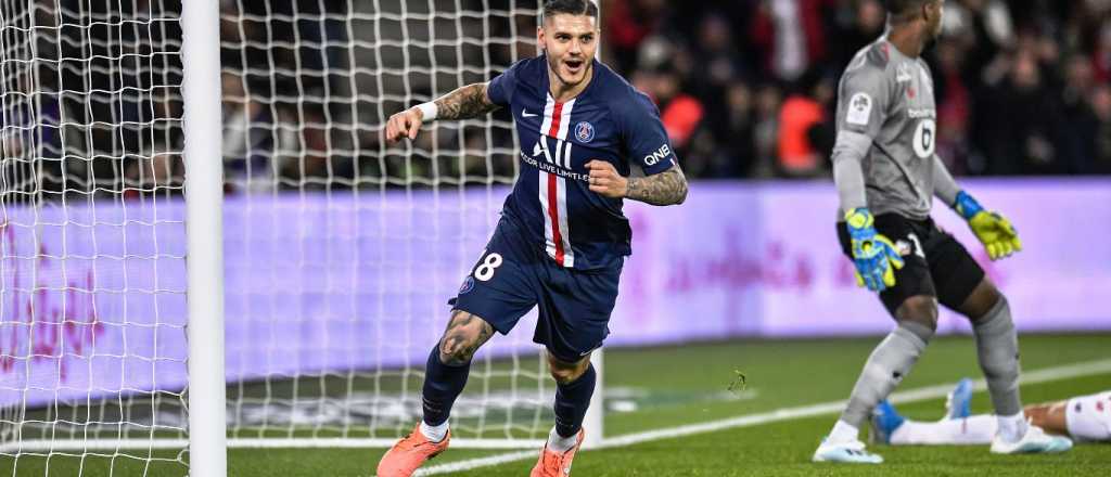 Icardi y Di María convirtieron en la victoria de PSG sobre Lille