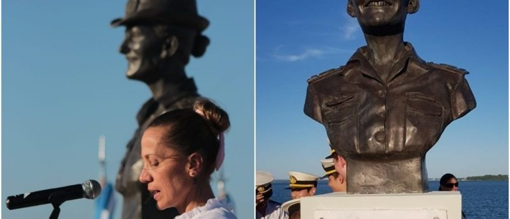 Emotivo monumento a Eliana, la submarinista del ARA San Juan