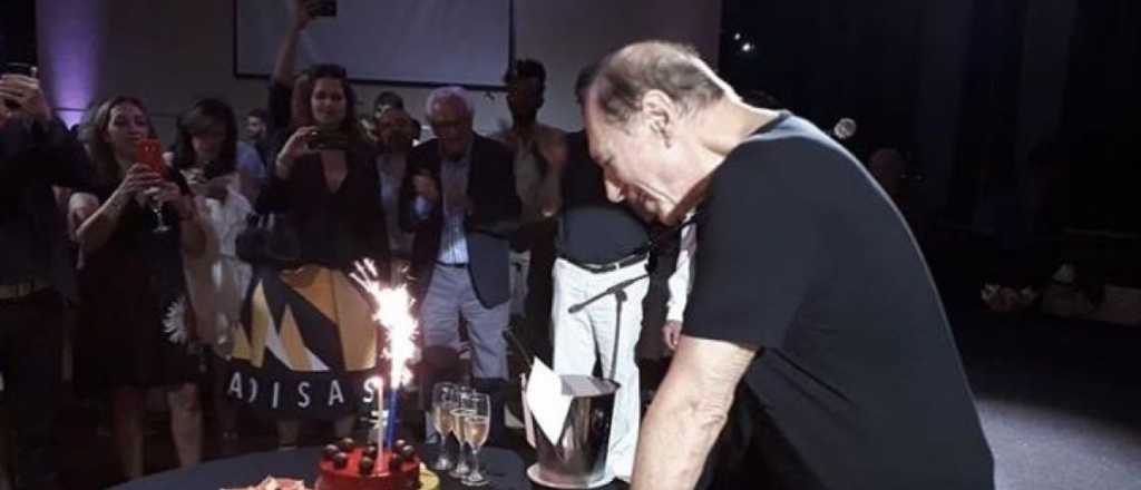 Zaffaroni festejó su cumpleaños con Calamaro y Evo Morales