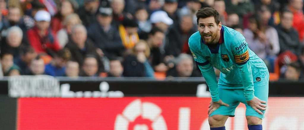 El Barcelona de Messi tuvo un mal partido y perdió contra el Valencia 