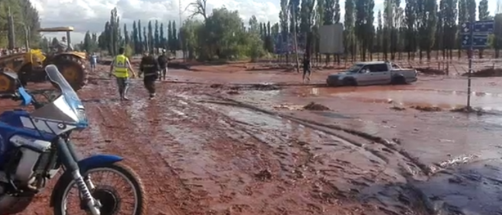 Video: cuatro familias evacuadas por la crecida del río en Malargüe