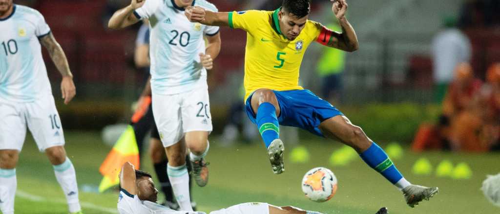 La Selección Sub 23 fue goleada por Brasil