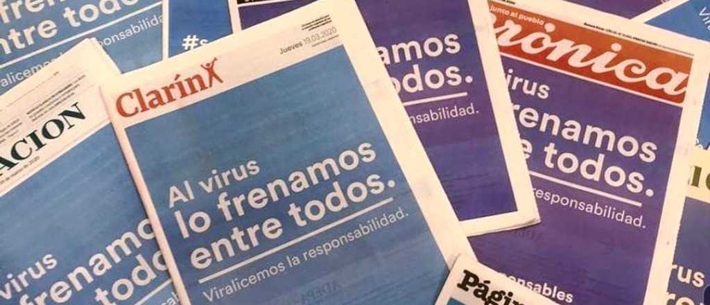 "Al virus lo frenamos entre todos": la tapa de los diarios de papel del país