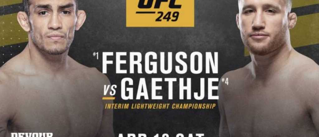 La UFC confirmó su velada del próximo 18 de abril con sede a confirmar