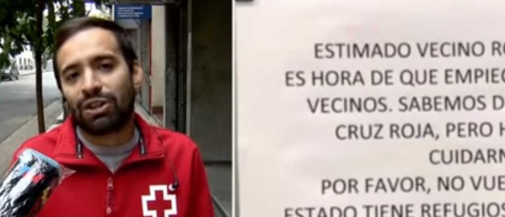Vecinos de un miembro de la Cruz Roja le pidieron que "no vuelva" al edificio